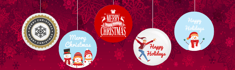 Christmas button badges