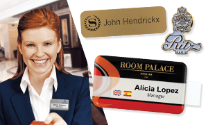 Namensschilder für Hotels und Restaurants