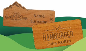 Holznamensschilder