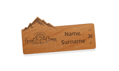 Umweltfreundliche Namensschilder