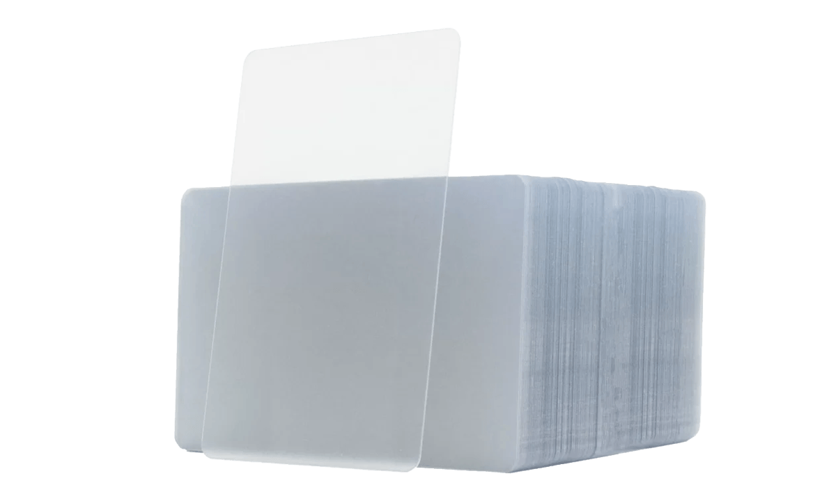 Transparente unbedruckte PVC-Karten - 760 mic