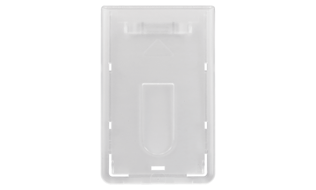 Fester vertikaler Premium-Einfach-Kartenhalter mit Daumenkerbe