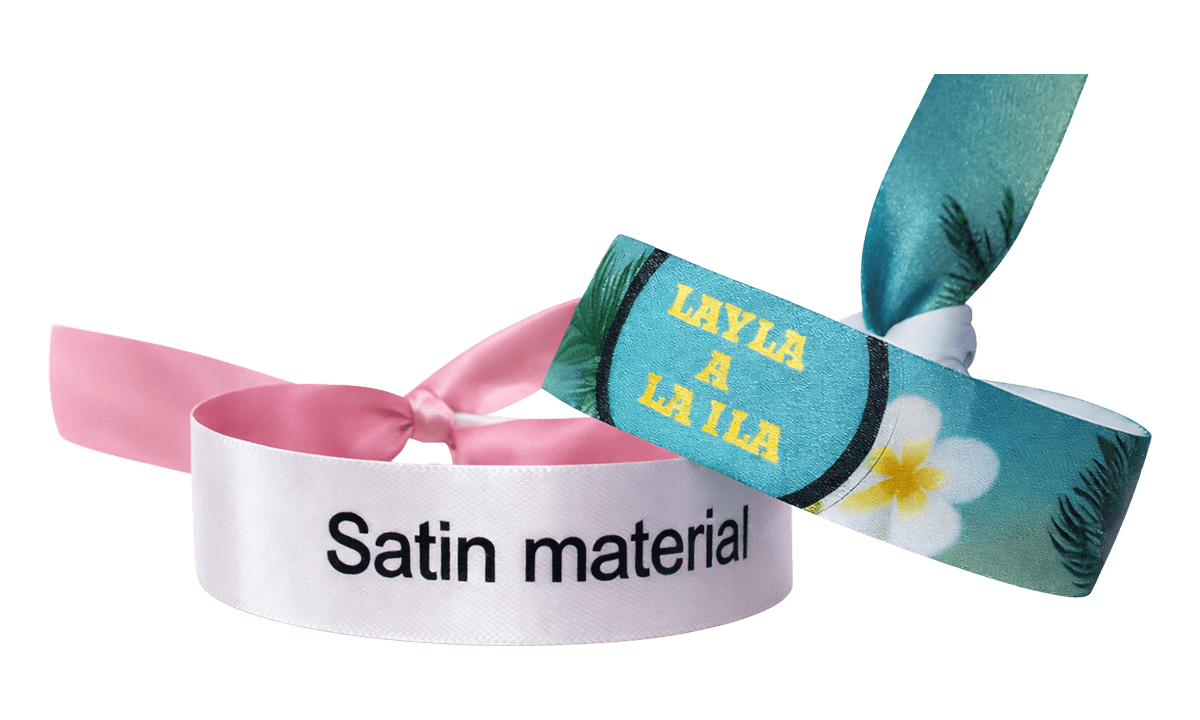 Gedruckte weiche Satin-Armbänder ohne Verschluss