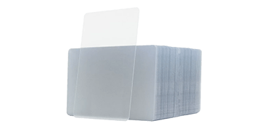 Transparente unbedruckte PVC-Karten - 760 mic