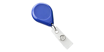 Blaue Premium-Ausweisjojo mit Vinylband und Clip