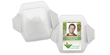 Vertikaler Vinyl-Kartenhalter mit Armband