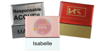 Premium wiederwendbares Namensschild, 50 x 50 mm, 18 mm Etikette zum Aufkleben