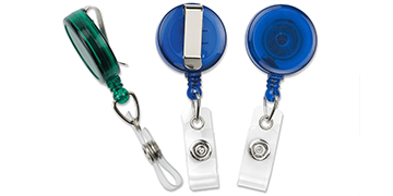 Lichtdurchsichtiges MaxLabel-Ausweisjojo mit Gürtelclip