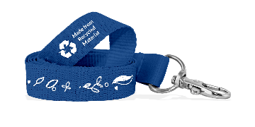 Personalisiertes, 15 mm breites Schlüsselband aus recyceltem Polyester – Einfarbdruck