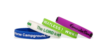 Personalisierte Silikonarmbänder, Größe: Erwachsene, Hochprägung und Siebdruck