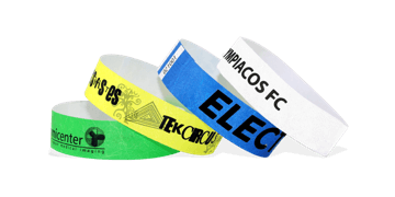 Personalisierte Tyvek®-Armbänder, 19 mm, schwarzer Druck