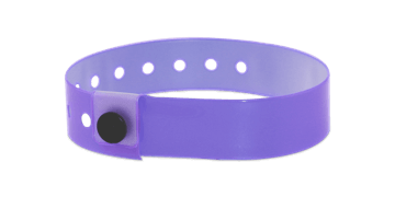 Lichtdurchlässige Medium Vinyl-Armbänder, 19 mm, Aqua Violet