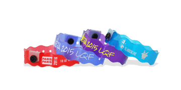 Personalisierte Medium Vinyl-Armbänder "Wave", 19 mm